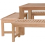 set 223 -- 43 x 79 inch rectangular dining table (tb-l040), 79 inch avalon backless benches & 47 inch avalon backless benches